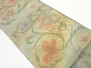 抽象花唐草模様織出し名古屋帯